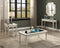Florissa Coffee Table, Antique White & Black Glass